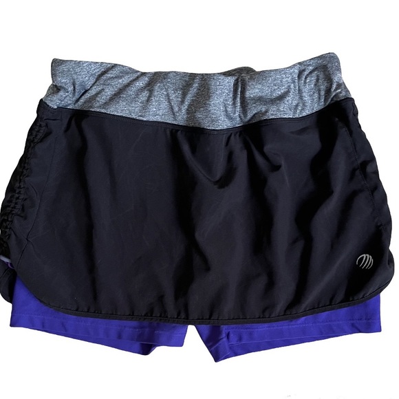 MPG lightweight charcoal running/walking athletic shorts and black skirt sz med - Picture 10 of 16